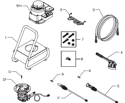 sears/craftsman pressure washer model 1898-0 breakdown & parts